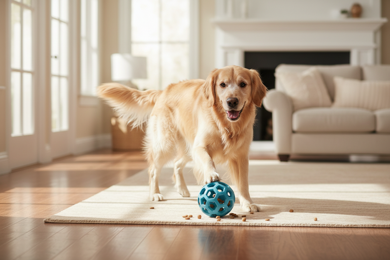 Bola Dispensadora de Chuches IQ para Perros – Juguete Interactivo Antiaburrimiento