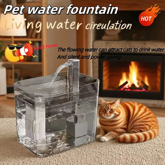 Fuente de agua fresca para gatos y perros con filtro de circulación – foto 1